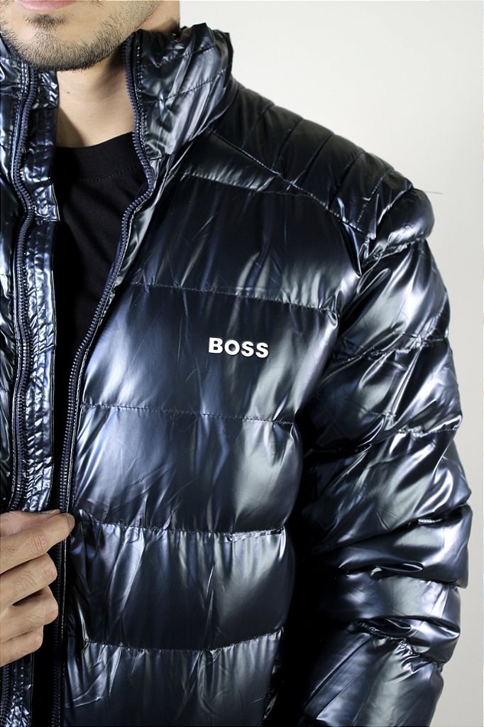 Jaqueta Puffer Boss - Metallic Navy Blue