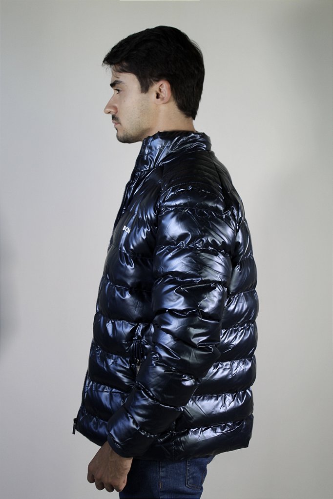 Jaqueta Puffer Boss - Metallic Navy Blue