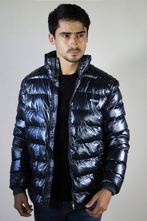 Jaqueta Puffer Boss - Metallic Navy Blue