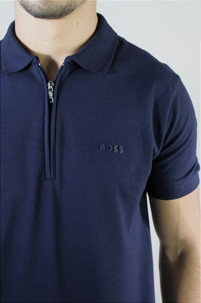 Camisa Gola Polo Boss Front Zipper