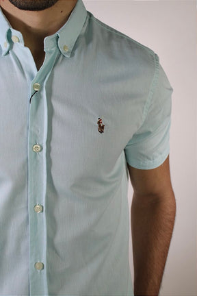 Camisa Social Manga Curta RL- Verde Água
