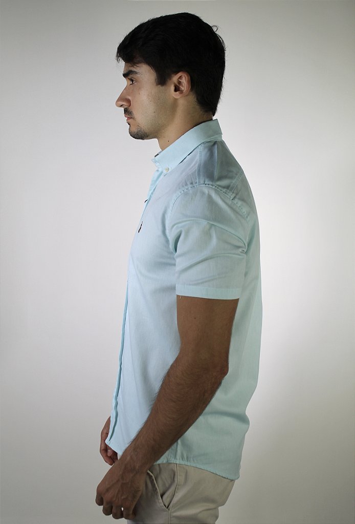 Camisa Social Manga Curta RL- Verde Água