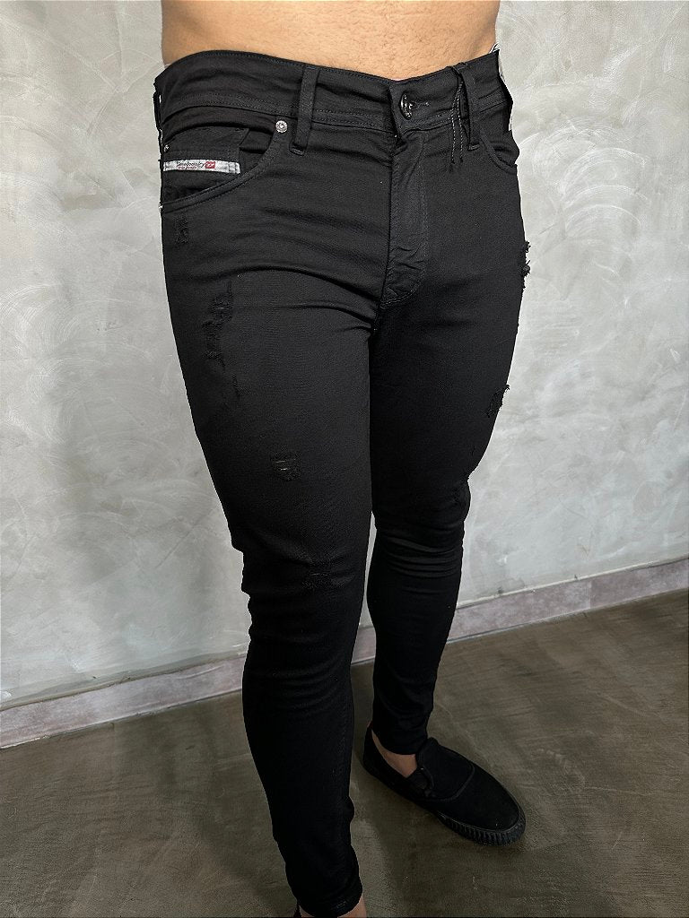 Calça Jeans DSL - Preta Destroyed