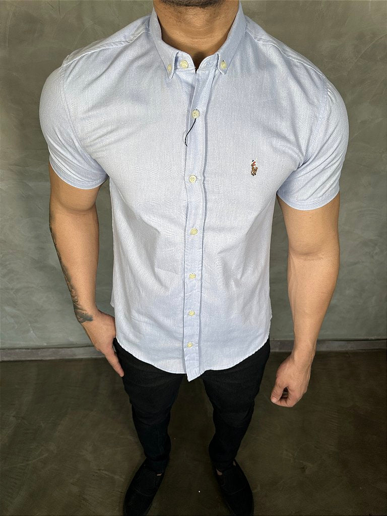 Camisa Social Manga Curta RL - Azul Claro