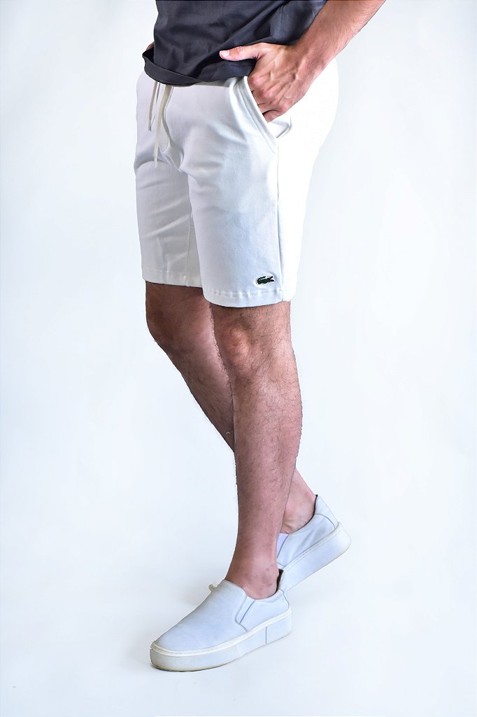 Bermuda Moletom LCT Cordão - Branco