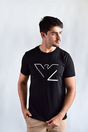 Camiseta Emporio Armani Basic Eagle - Preta