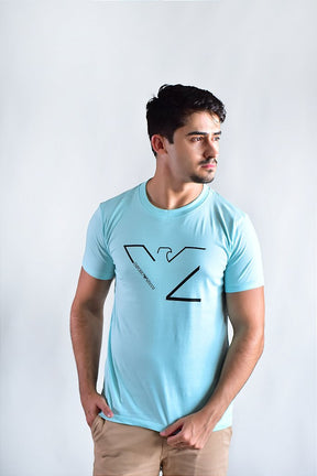 Camiseta Emporio Armani Basic Eagle - Verde Água