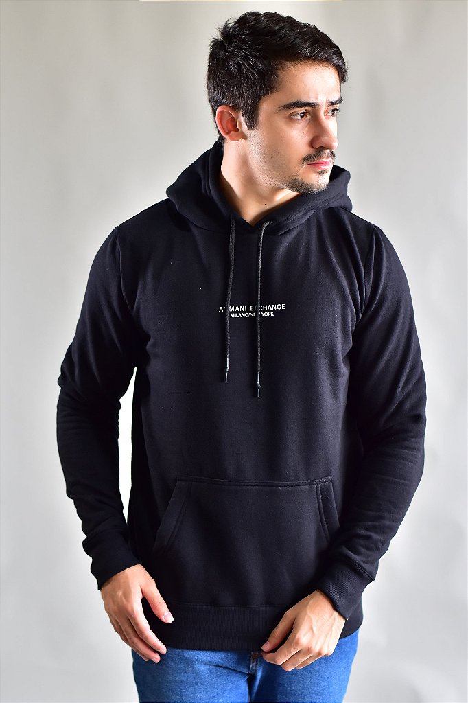 Moletom  AX  Milano/New York - Preto