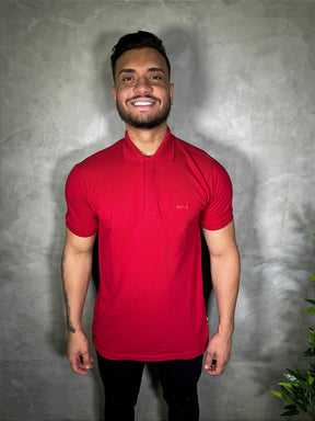 Camisa Gola Polo Boss Classic - Vermelha