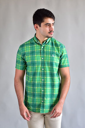 Camisa Manga Curta RL - Xadrez Clássico Verde