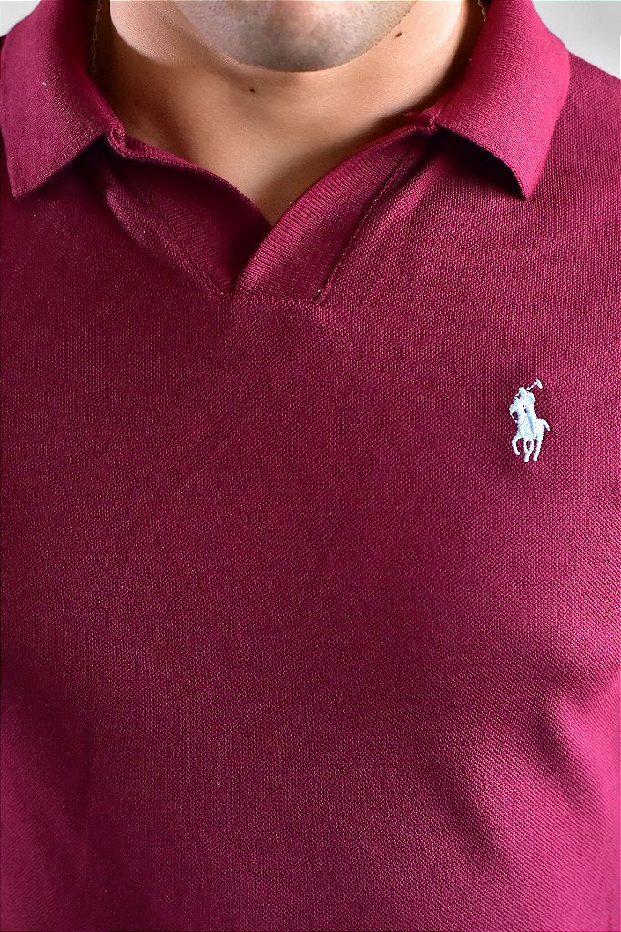 Gola Polo Masculina RL V-Neck - Bordô