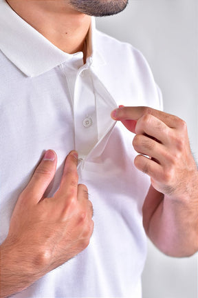 Camisa Gola Polo Boss - Off White