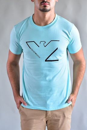 Camiseta Emporio Armani Basic Eagle - Verde Água
