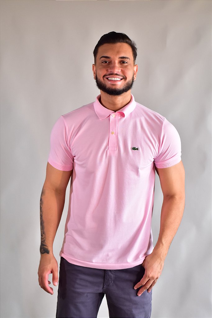 Camisa Gola Polo Masculina LCT – Rosa
