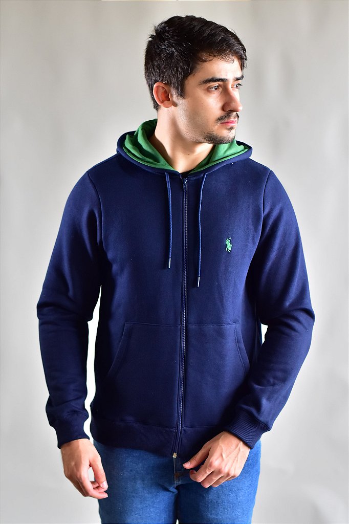Moletom Masculino RL  Hood - Azul Marinho