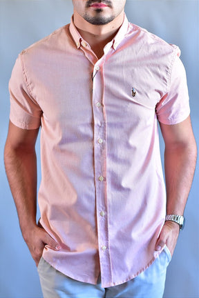 Camisa Social Manga Curta RL - Salmão