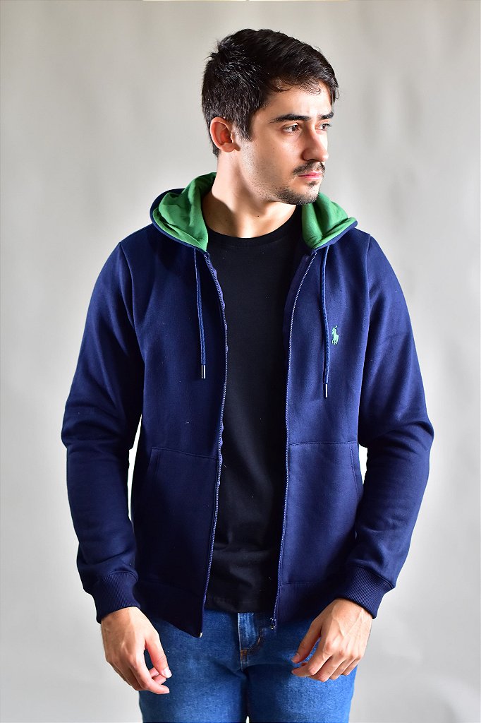 Moletom Masculino RL  Hood - Azul Marinho