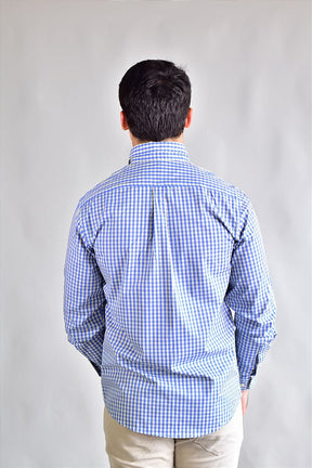 Camisa RL Manga Longa - Xadrez Azul | Amarelo