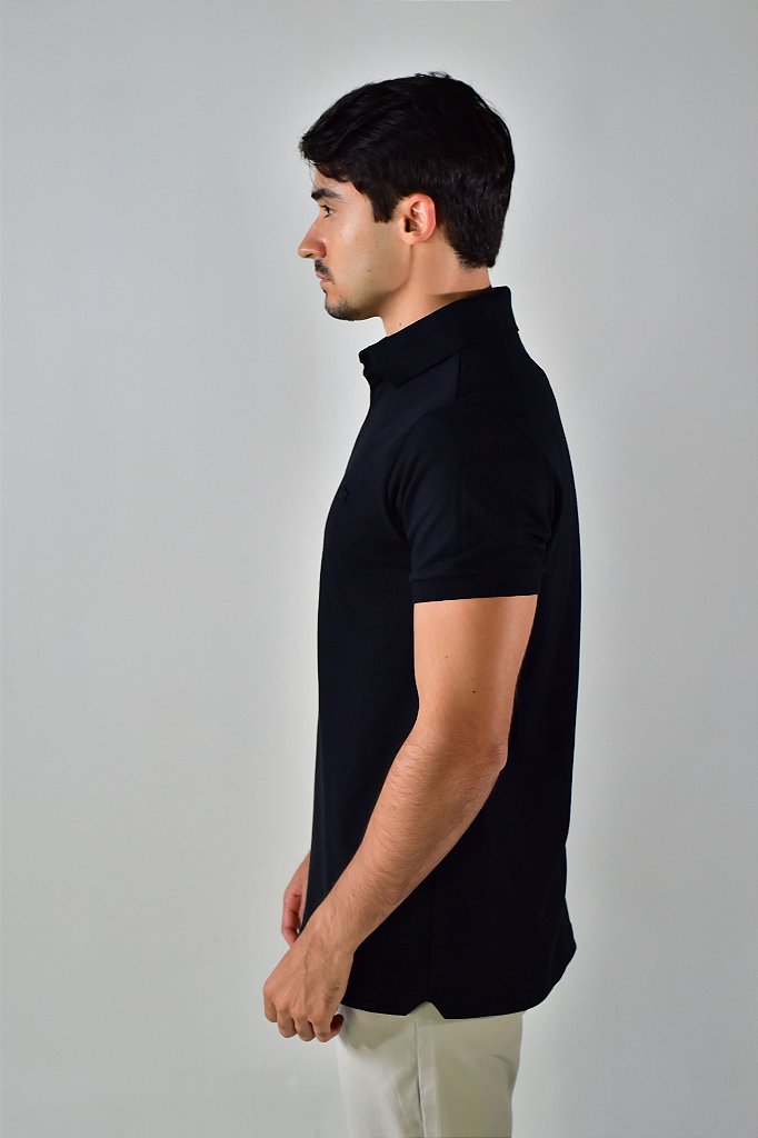 Camisa Gola Polo LCT Paris - Preta