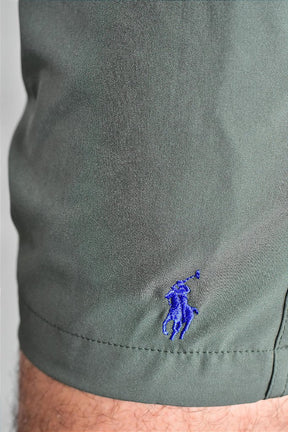 Short Beach Praia RL - Verde Musgo Detalhes em Azul Royal