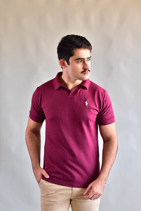 Gola Polo Masculina RL V-Neck - Bordô