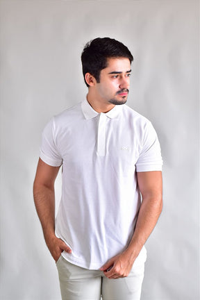 Camisa Gola Polo Boss - Off White