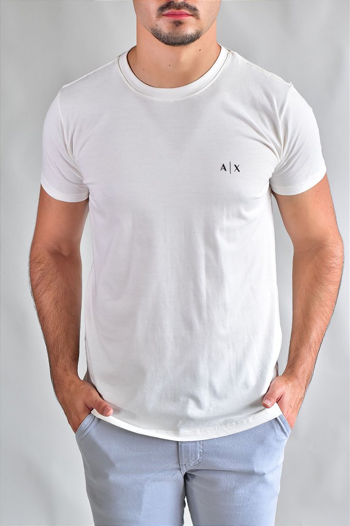 Camiseta Masculina A|X Basic - Off White