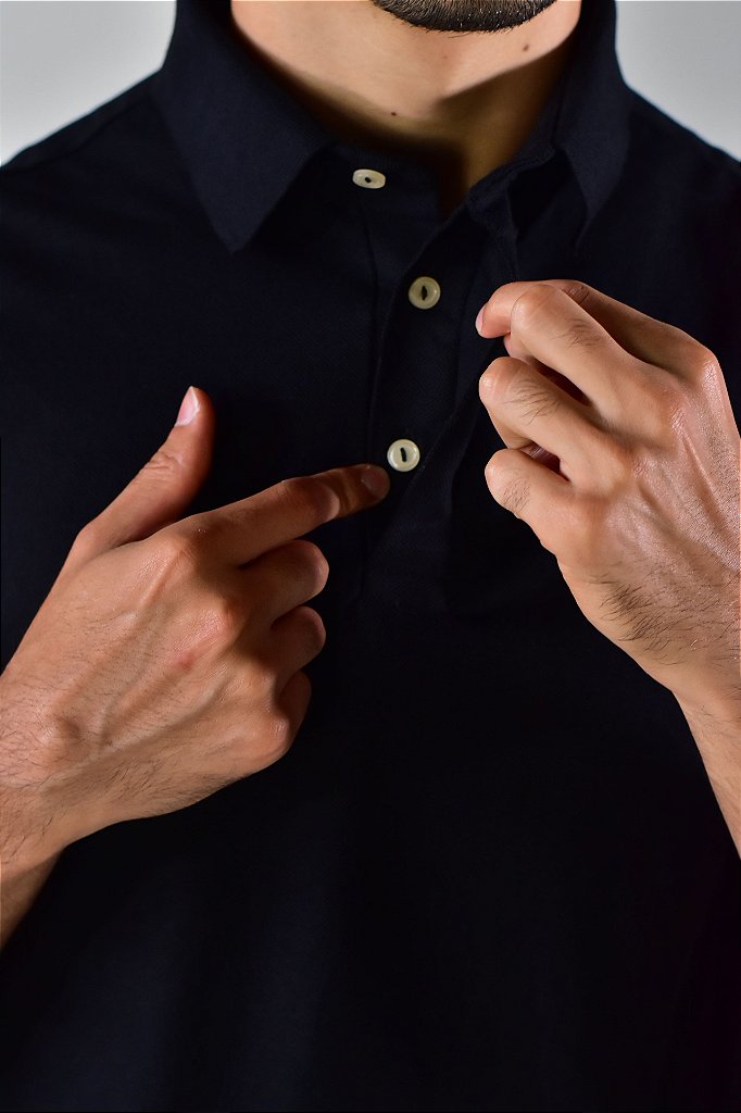Camisa Gola Polo LCT Paris - Preta