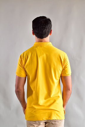 Camisa Gola Polo RL - Amarela Small Pony Azul