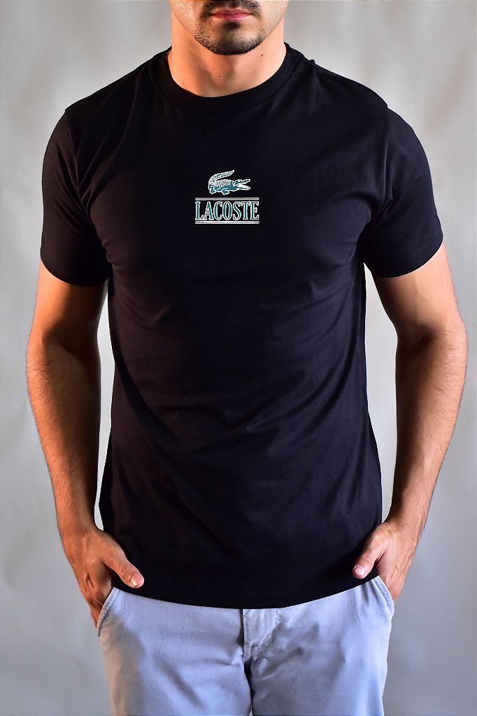 Camiseta LCT White Shading Croc - Preta