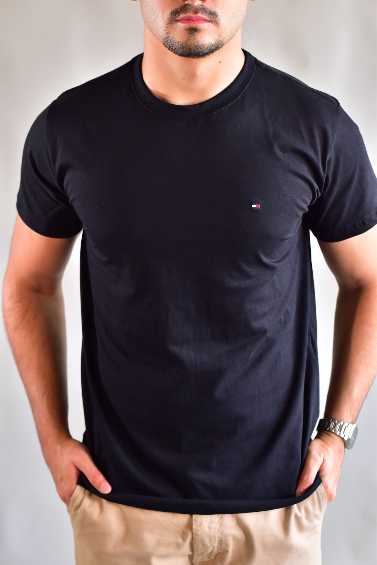 Camiseta TH Masculina Classic Nape - Preta