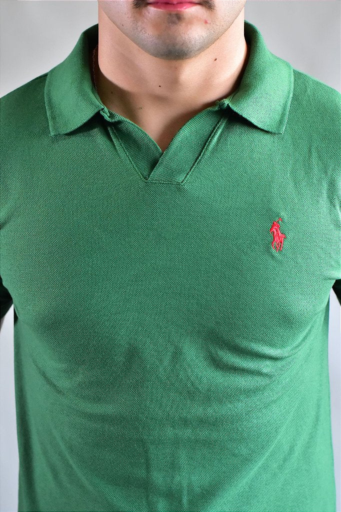 Gola Polo Masculina RL V-Neck - Verde