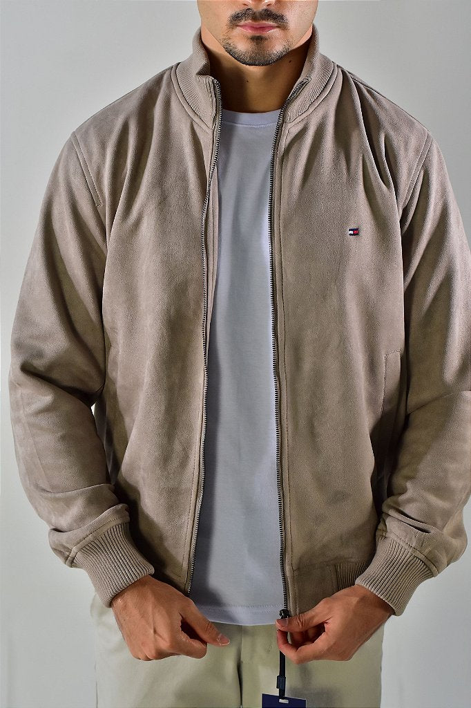 Jaqueta Suede TH - Creme Acinzentado