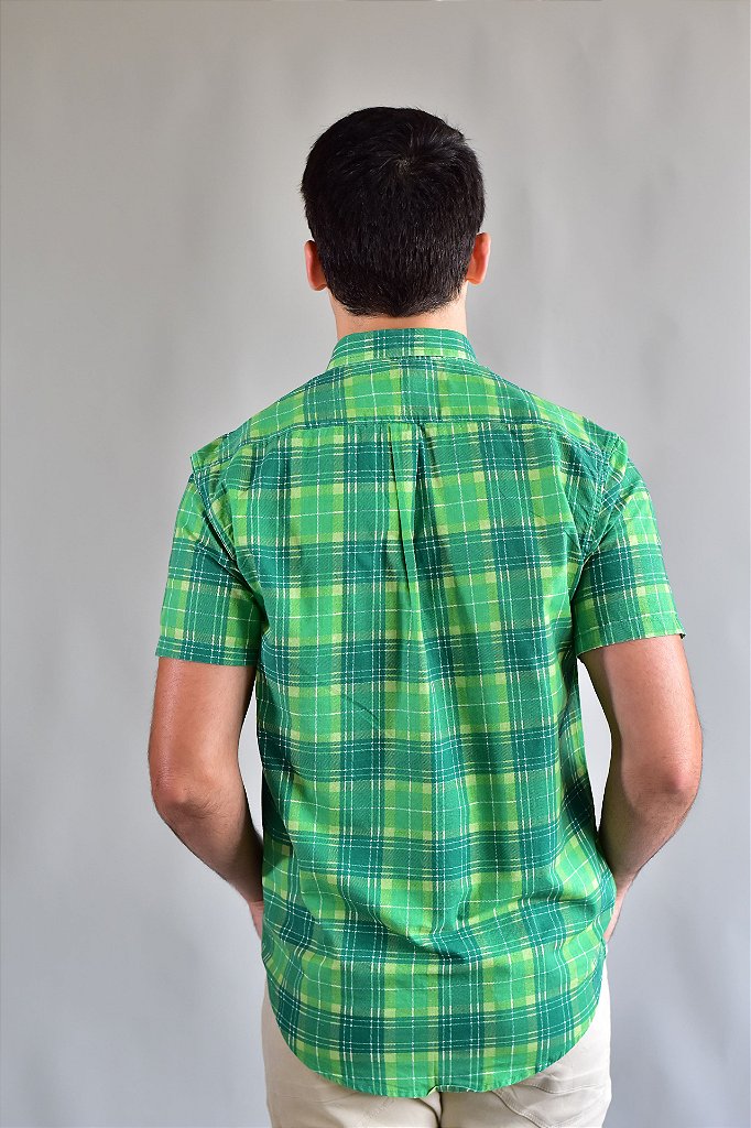 Camisa Manga Curta RL - Xadrez Clássico Verde