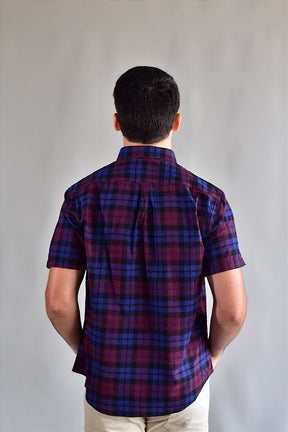 Camisa Manga Curta RL - Xadrez Clássico Ameixa