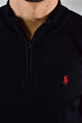 Suéter Masculino RL Front Zipper - Preto