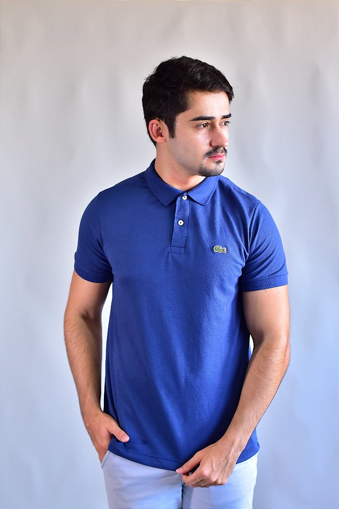Camisa Gola Polo Masculina LCT – Azul Acero