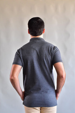 Camisa Gola Polo RL Small Pony Color - Chumbo