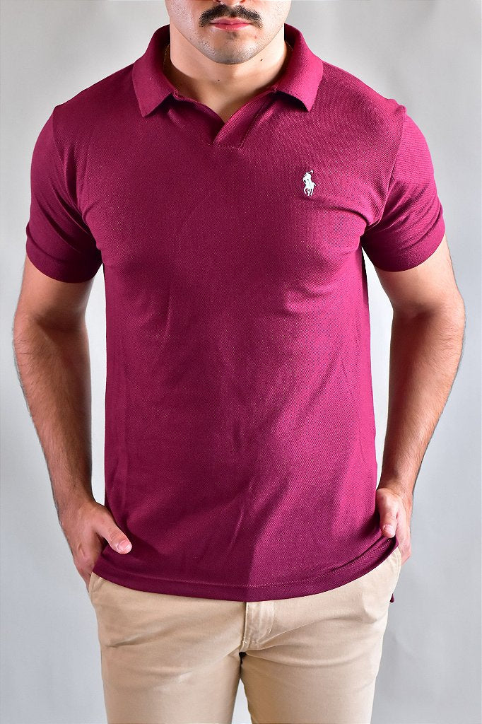 Gola Polo Masculina RL V-Neck - Bordô