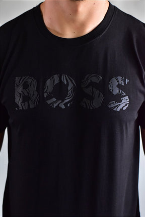 Camiseta Boss Brindle Print Logo - Preta