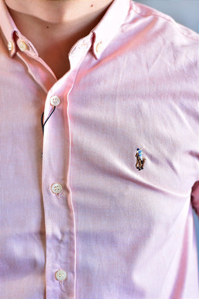 Camisa Social Manga Curta RL - Salmão