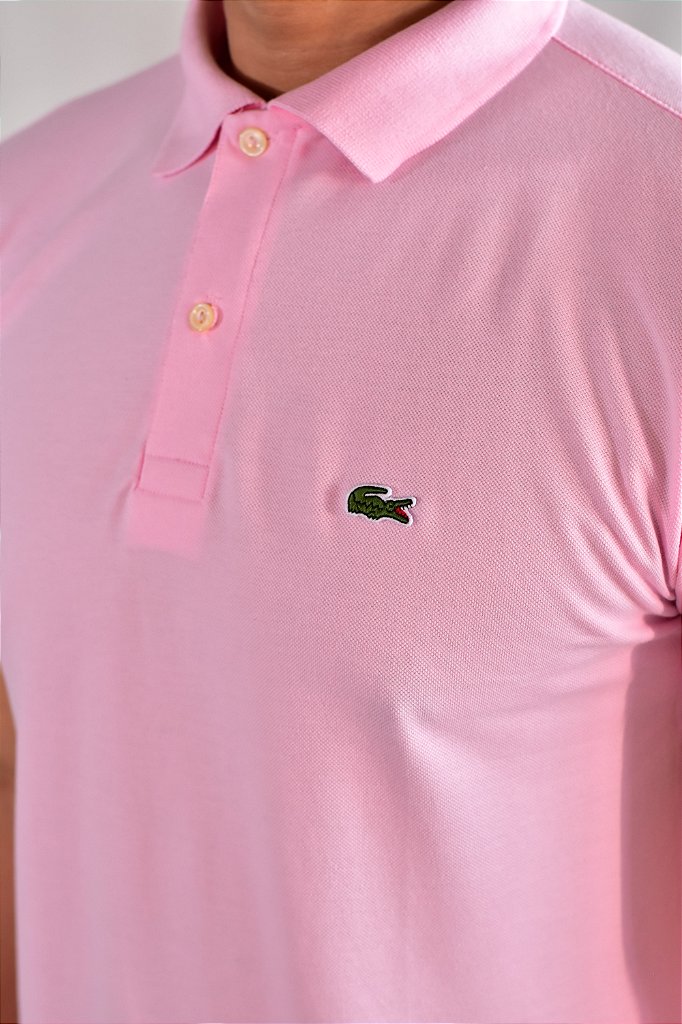 Camisa Gola Polo Masculina LCT – Rosa