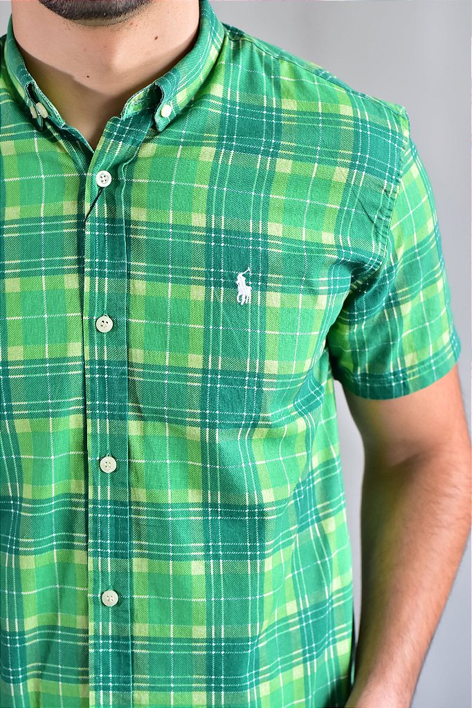 Camisa Manga Curta RL - Xadrez Clássico Verde