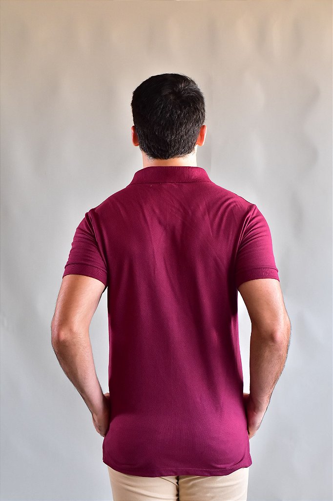Gola Polo Masculina RL V-Neck - Bordô
