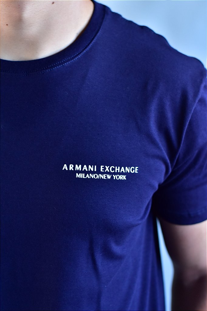 Camiseta  A|X  Milano/New York Line - Azul Marinho