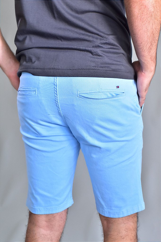Bermuda Masculina Sarja TH - Azul Bebê