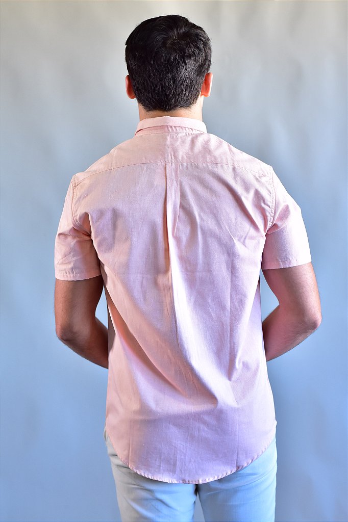 Camisa Social Manga Curta RL - Salmão