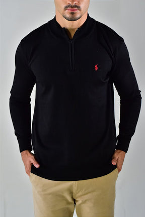 Suéter Masculino RL Front Zipper - Preto