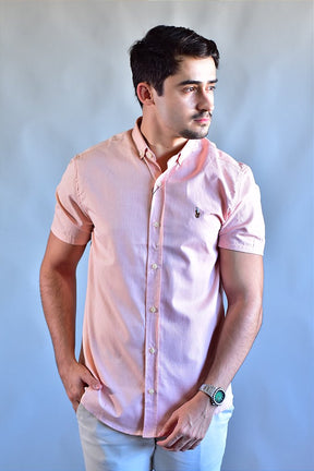 Camisa Social Manga Curta RL - Salmão