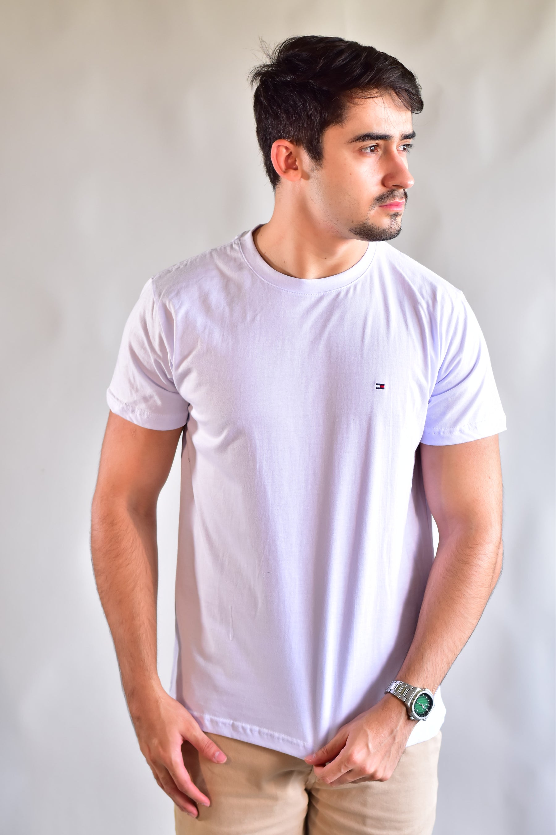 Camiseta TH Masculina Classic Nape - Branca